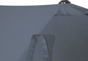 Beliani Parasol ogrodowy 270 x 460 cm szary SIBILLA (619000 6