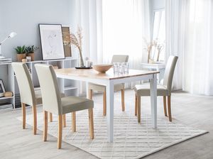 Beliani Zestaw 2 krzeseł do jadalni beżowy BROADWAY 2