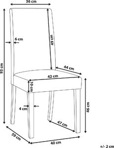 Beliani Zestaw 2 krzeseł do jadalni beżowy BROADWAY 9