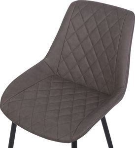 Beliani Zestaw 2 krzeseł do jadalni ciemnobrązowy MARIBEL 6