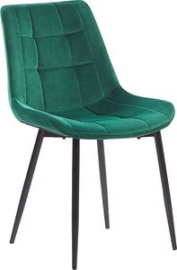 Beliani Zestaw 2 krzeseł do jadalni welurowy zielony MELROSE 2