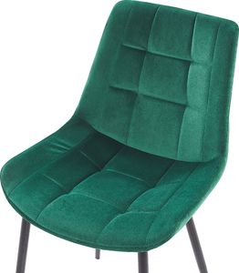 Beliani Zestaw 2 krzeseł do jadalni welurowy zielony MELROSE 5