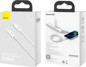 Kabel USB Baseus USB-C - Lightning 1 m Biały (baseus_20210428102456) 8