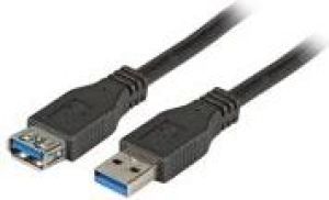 Kabel USB EFB USB-A - USB-A 1 m Czarny (K5268SW.1) 1