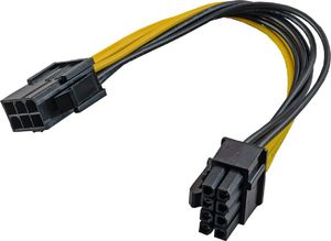 Akyga PCIe 6-pin - PCIe 8-pin, 0.2m, Żółty (AK-CA-07) 1