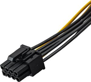 Akyga PCIe 6-pin - PCIe 8-pin, 0.2m, Żółty (AK-CA-07) 3