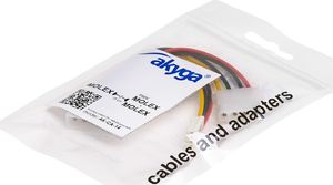 Akyga Molex x2 - 4-pin, 0.15m, Wielokolorowy (AK-CA-14) 2
