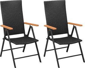 vidaXL 3-częściowy zestaw mebli ogrodowych, czarno-brązowy (3060088) 3