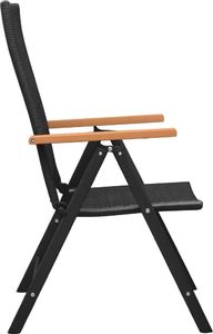 vidaXL 3-częściowy zestaw mebli ogrodowych, czarno-brązowy (3060088) 6