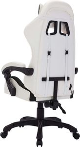 Fotel vidaXL z RGB LED biało-czarny 6