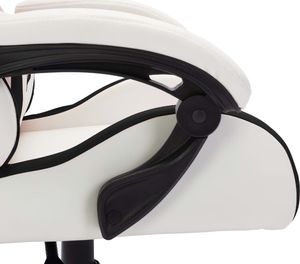 Fotel vidaXL z RGB LED biało-czarny 8