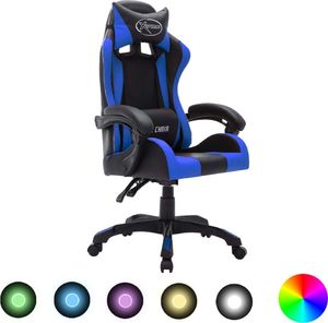 Fotel vidaXL RGB LED niebiesko-czarny (287996) 2