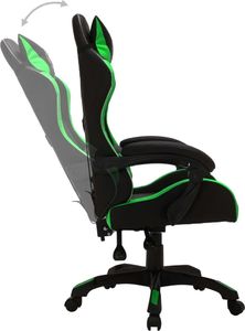 Fotel vidaXL RGB LED zielono-czarny (287999) 4