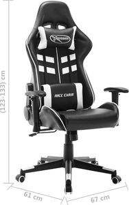 Fotel vidaXL czarno-biały (20507) 8