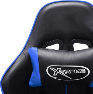 Fotel vidaXL czarno-niebieski (20502) 6