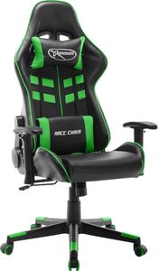 Fotel vidaXL czarno-zielony (20505) 1