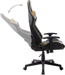 Fotel vidaXL czarno-złoty (20504) 5