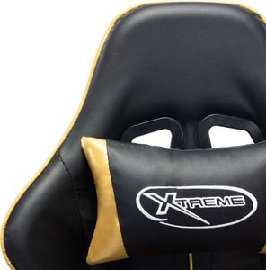 Fotel vidaXL czarno-złoty (20504) 6