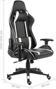 Fotel vidaXL czarno-biały (20482) 6