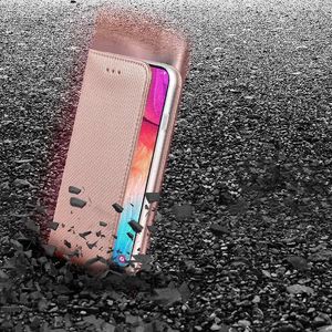 Pokrowiec Smart Magnet do Samsung A12 różowo-złoty 2