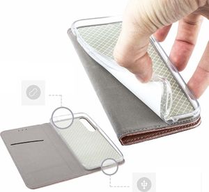 Pokrowiec Smart Magnet do Samsung A12 różowo-złoty 5