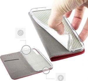 Pokrowiec Smart Magnet do Samsung A52 czerwony 2