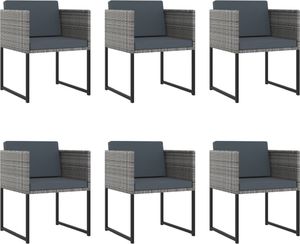 vidaXL 11-cz. zestaw mebli ogrodowych z poduszkami, rattan PE, szary (313101) 2
