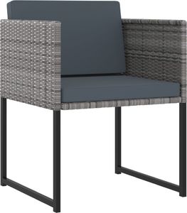 vidaXL 11-cz. zestaw mebli ogrodowych z poduszkami, rattan PE, szary (313101) 3