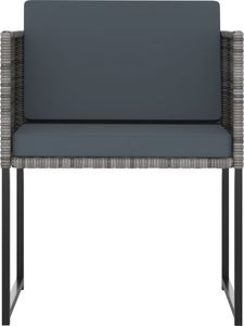 vidaXL 11-cz. zestaw mebli ogrodowych z poduszkami, rattan PE, szary (313101) 4