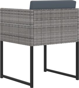 vidaXL 11-cz. zestaw mebli ogrodowych z poduszkami, rattan PE, szary (313101) 5