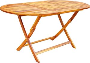 vidaXL 9-cz. zestaw składanych mebli ogrodowych, lite drewno akacjowe 6