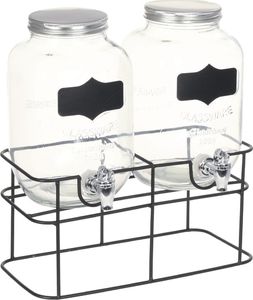 vidaXL Słój z kranikiem 2x4L (50830) 2