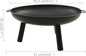 Palenisko ogrodowe vidaXL 81.5 cm 5