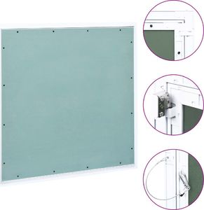 vidaXL Panel rewizyjny z aluminiową ramą i płytą gipsową, 700x700 mm 1