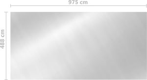 vidaXL Pokrywa na basen, srebrna, 975 x 488 cm, PE 5
