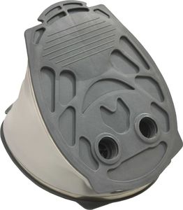 vidaXL Pompka nożna, 21 x 29,5 cm, PP i PE, szaro-żółta 4