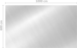 vidaXL Prostokątna pokrywa na basen, 1000 x 600 cm, PE, srebrna 5