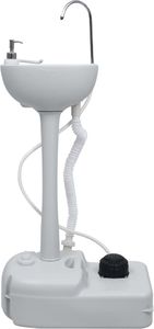 vidaXL Przenośna umywalka turystyczna, szara, 20 L 4