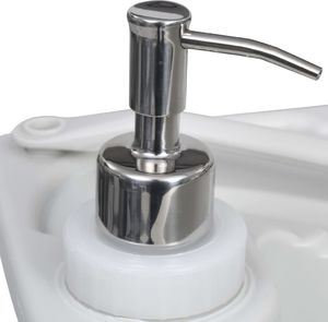 vidaXL Przenośna umywalka turystyczna, szara, 20 L 7