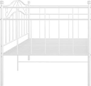 vidaXL Rama sofy, biała, metalowa, 90x200 cm 5