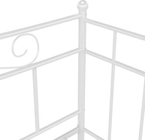 vidaXL Rama sofy, biała, metalowa, 90x200 cm 7