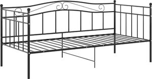 vidaXL Rama sofy, czarna, metalowa, 90x200 cm 3