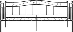 vidaXL Rama sofy, czarna, metalowa, 90x200 cm 4