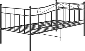 vidaXL Rama sofy, czarna, metalowa, 90x200 cm 6