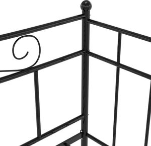 vidaXL Rama sofy, czarna, metalowa, 90x200 cm 7