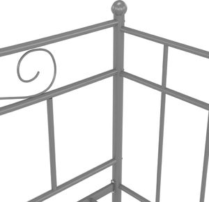 vidaXL Rama sofy, szara, metalowa, 90x200 cm 7