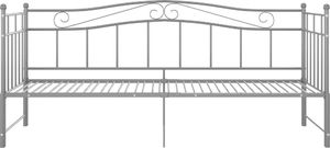 vidaXL Sofa z wysuwaną ramą łóżka, szara, metalowa, 90x200 cm 6