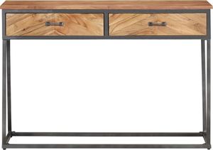 vidaXL Stolik konsola, 110 x 35 x 75 cm, lite drewno akacjowe 3