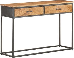 vidaXL Stolik konsola, 110 x 35 x 75 cm, lite drewno akacjowe 8
