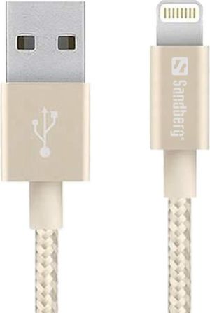 Kabel USB Sandberg USB - Lightning Excellence 1m Złoty (480-02) 1